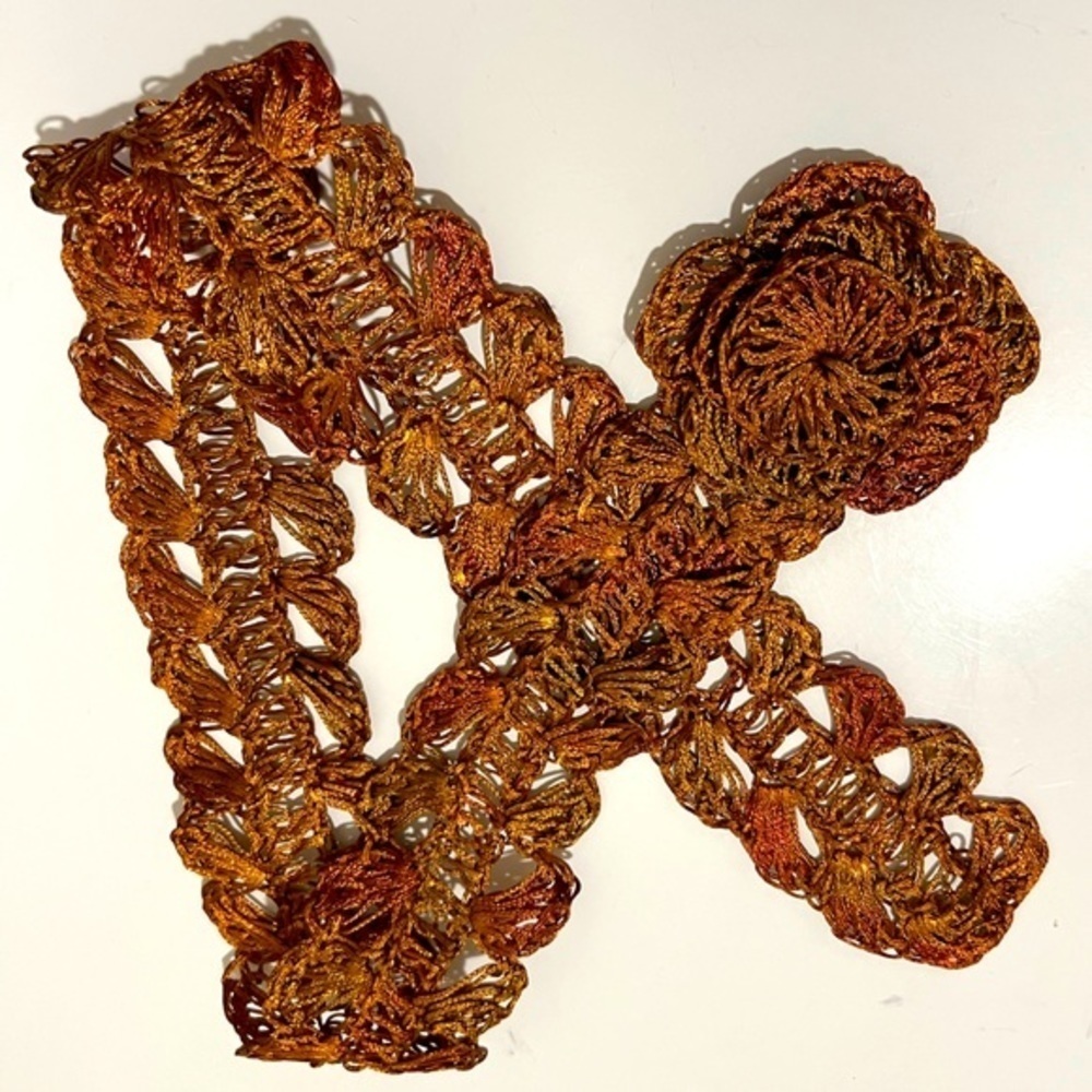 Vintage Artisan Hand Crafted Copper Wire Macramé Weaved Belt - Picture 9 of 16